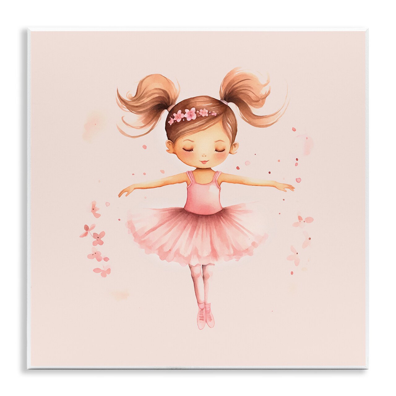 Stupell Industries Ballerina Dancer Girl Wall Plaque Art Design by Andrea Haase